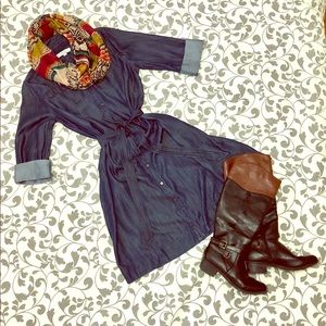 LOFT Denim Button-down Dress! EUC. Great for Fall!